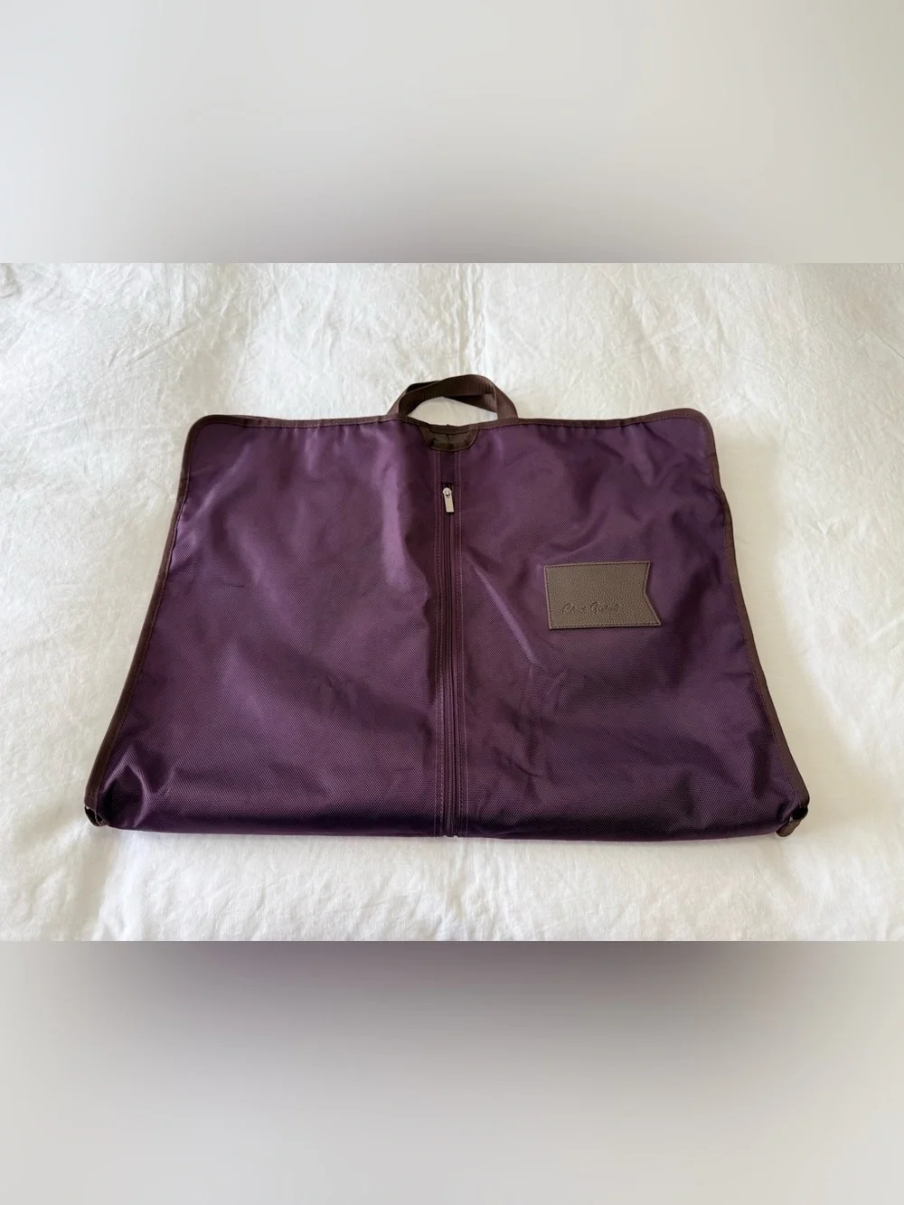 Robert Graham | Maroon Purple Garment Travel Bag Hanging Foldover Zip Pockets